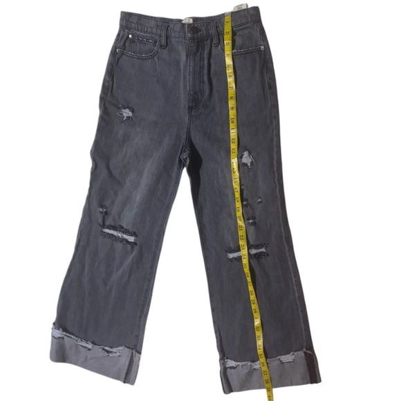 ALICE + OLIVIA Women’s Distressed High Waist Raw Cuffed Boyfriend Jeans - Picture 13 of 16